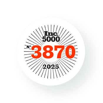 Inc. 5000 badge displaying the ranking number 3870 for the year 2025.